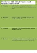 Chamberlain BIOS 251 Lab Practicum well answered already passed