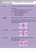 BIOS 251 Exam 2- Chamberlain University with verified answers 