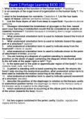 BIOD 151 Anatomy and Physiology 1 Portage Learning All Exams Module 1 to Module 7 Test Bank with Solution &ndash; Complete A&P I Exam Collection Updated 2025 2026