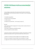 NURS 3320 Exam 4 with accurate detailed solutions