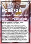 ECS3705 ASSIGNMENT 1 SEMESTER 2 2025 COMPLETE ANSWERS (DUE DATE 2025)