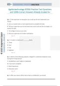 Agribiotechnology KOSSA Practice Test Questions  and 100&percnt; Correct Answers Already Graded A&plus; 