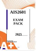 AIS2601 EXAM PACK &lpar;COMPLETE ANSWERS&rpar; 2025