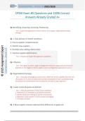 CPSM Exam &num;3 Questions and 100&percnt; Correct  Answers Already Graded A&plus;