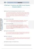CPSM Exam 1 Questions and 100&percnt; Correct Answers  Already Graded A&plus;