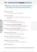 CPSM Exam 1 Sourcing Process Overview Questions  and 100&percnt; Correct Answers Already Graded A&plus;