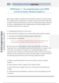 CPSM Exam 1 - Sourcing Questions and 100&percnt;  Correct Answers Already Graded A&plus; 