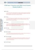 CPSM Exam 3 Questions and 100&percnt; Correct Answers  Already Graded A&plus;