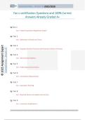 Fac-c certification Questions and 100&percnt; Correct  Answers Already Graded A&plus;