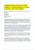  Campbell Biology&colon; Chapter 32 - Animal Diversity Test Bank &lpar;8th Ed&comma; 2025 Update&rpar;