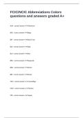 FCIC&sol;NCIC Abbreviations Colors questions and answers graded A&plus;