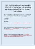 PSI NJ Real Estate Exam Actual Exam 2026 &vert; PSI Online Practice Test &vert; All Questions and Correct Answers &vert; Verified Answers &vert; Just Released