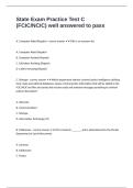 State Exam Practice Test C &lpar;FCIC&sol;NCIC&rpar; well answered to pass