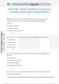 SMPS CPSM - Domain 5 Multiple Choice Questions  and 100&percnt; Correct Answers Already Graded A&plus;