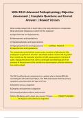 WGU D115 Advanced Pathophysiology Objective Assessment &vert; Complete Questions and Correct Answers &vert; Newest Version