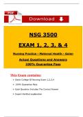 NSG 3500 &ndash; Exams 1 to 4 &vert; Galen College of Nursing &vert; Complete Maternal-Newborn Nursing Exam Set with Rationales