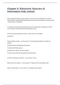 Chapter 5&colon; Electronic Sources of Information fully solved
