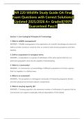 NR 220 Wildlife Study Guide OA Final Exam Questions with Correct Solutions&vert;&vert; Updated 2025&sol;2026 A&plus; Graded&vert;&vert;100&percnt; Guaranteed Pass&excl;&excl;&excl;
