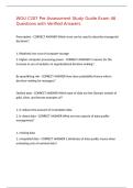 WGU C207 Pre Assessment Study Guide Exam 46 Questions with Verified Answers&comma;100&percnt;CORRECT