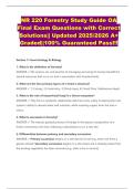 NR 220 Forestry Study Guide OA Final Exam Questions with Correct Solutions&vert;&vert; Updated 2025&sol;2026 A&plus; Graded&vert;&vert;100&percnt; Guaranteed Pass&excl;&excl;&excl;