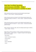 Red Hat Certified Systems Administrator &lpar;EX200&rpar; - RHEL7 Question and answers verified to pass 2025