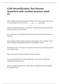 CJIS Recertification Test Review questions with verified answers rated A&plus;