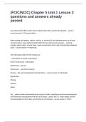 &lpar;FCIC&sol;NCIC&rpar; Chapter 5 Unit 1 Lesson 2 questions and answers already passed