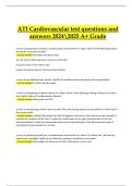 ATI Cardiovascular Test Questions with Verified Answers 2024&sol;2025 &lpar;A&plus; Verified&rpar;