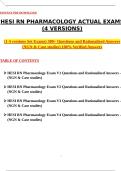 &OpenCurlyDoubleQuote;HESI RN Pharmacology Exams V1-V4 &lpar;Version 1&comma; 2&comma; 3&comma; 4&rpar; &ndash; NGN-Style 300&plus; Questions & Case Scenarios &lpar;2025 &sol; 2026&rpar; with 100&percnt; Passing Score Guarantee&rdquo;