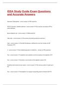 ISSA Study Guide Exam Questions and Accurate Answers