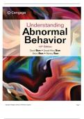 TEST BANK FOR Understanding Abnormal Behavior 12th Edition by David Sue &comma; Derald Wing Sue&comma; Diane Sue ISBN&colon; 978-0357365212 COMPLETE GUIDE ALL CHAPTERS COVERED 100&percnt; VERIFIED A&plus; GRADE ASSURED&excl;&excl;&excl;&excl;NEW LATEST UPDATE&excl;&excl;&excl;&excl;