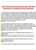 ATLS PRACTICE TEST Actual Exam 250 Questions with Verified Answers &lpar;2025 &sol; 2026&rpar;&comma; 100&percnt; Guarantee Score Pass