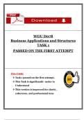 WGU D078 &ndash; Business Applications and Structures &ndash; Task 1 &lpar;2025&rpar; Complete Assessment Submission &ndash; Passed on First Attempt