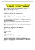 BSC 2086 END TERM EXAM QUESTIOS WITH 100&percnt; CORRECT ANSWERS&excl;
