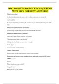BSC 2086 METABOLISM EXAM QUESTIOS WITH 100&percnt; CORRECT ANSWERS