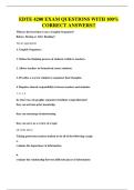 EDTE 4200 EXAM QUESTIONS WITH 100&percnt; CORRECT ANSWERS