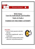 WGU D394 &ndash; Care for Individuals and Families &lpar;2025&rpar; &ndash; Task 1 & Task 2 Complete Assessment Submission &lpar;Passed on First Attempt&rpar;