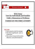WGU D394 &ndash; Care for Individuals and Families &lpar;2025&rpar; &ndash; Task 1 Dimensions of Wellness Complete Assessment Submission &lpar;Passed on First Attempt&rpar;