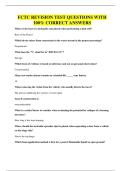 FCTC REVISION TEST QUESTIONS WITH 100&percnt; CORRECT ANSWERS