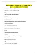 FCTC FINAL EXAM QUESTIONS WITH 100&percnt; CORRECT ANSWERS