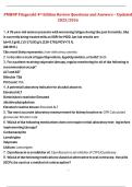 PMHNP Fitzgerald 4th Edition Review Questions and Answers &ndash; Updated 2025&sol;2026