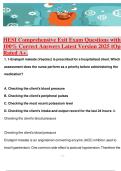 HESI Comprehensive Exit Exam Questions with 100&percnt; Correct Answers Latest Version 2025 tOp Rated A&plus;&period;