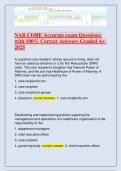 NAB CORE Accurate exam Questions with 100&percnt; Correct Answers Graded A&plus; 2025