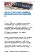 SLP PRACTICE PRAXIS Actual Exam Questions & Answers Latest Update 2025 A&plus;