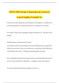 MAN 3301 Exam 1 Questions & Answers Latest Update Graded A&plus;