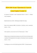 MAN 3301 Exam 1 Questions & Answers Latest Update Graded A&plus;