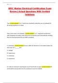 ABYC Marine Electrical Certification Exam Review &vert; Actual Questions With Verified Solutions