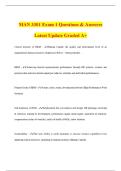 MAN 3301 Exam 1 Questions & Answers Latest Update Graded A&plus;