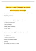 MAN 3301 Exam 2 Questions & Answers Latest Update Graded A&plus;