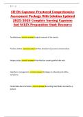 ATI RN Capstone Proctored Comprehensive Assessment Package With Solution Updated 2025&sol;2026 Complete Nursing Capstone And NCLEX Preparation Study Resource